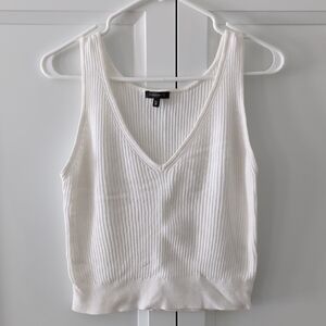 Dynamite Ivory Ribbed Tank Top